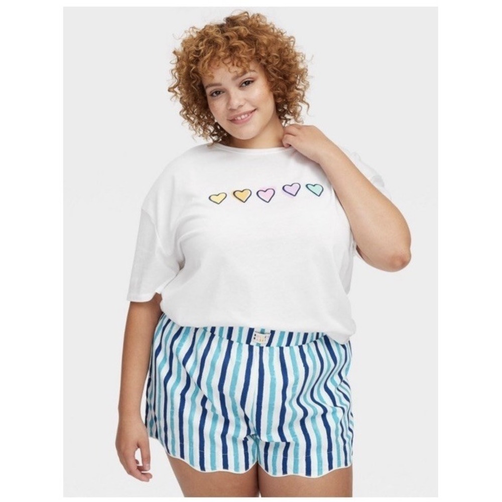 Roller Rabbit x Target Women's Poplin Boxer Pajama Shorts Size XXL NWT Blue